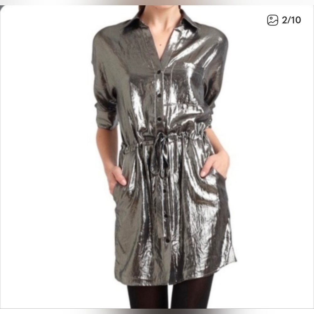 BCBGmaxazria GUNMETAL DRESS EUC